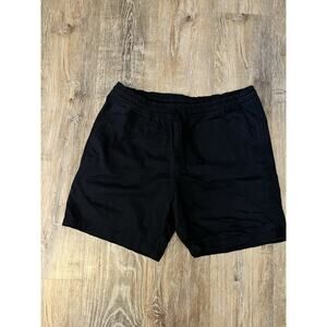 VANS Shorts Black Elastic Waist Pockets Flat Front Solid Men